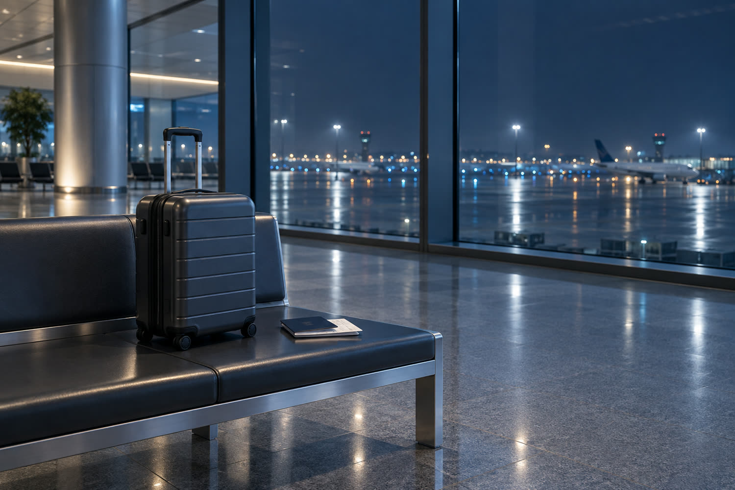 Airport departure lounge